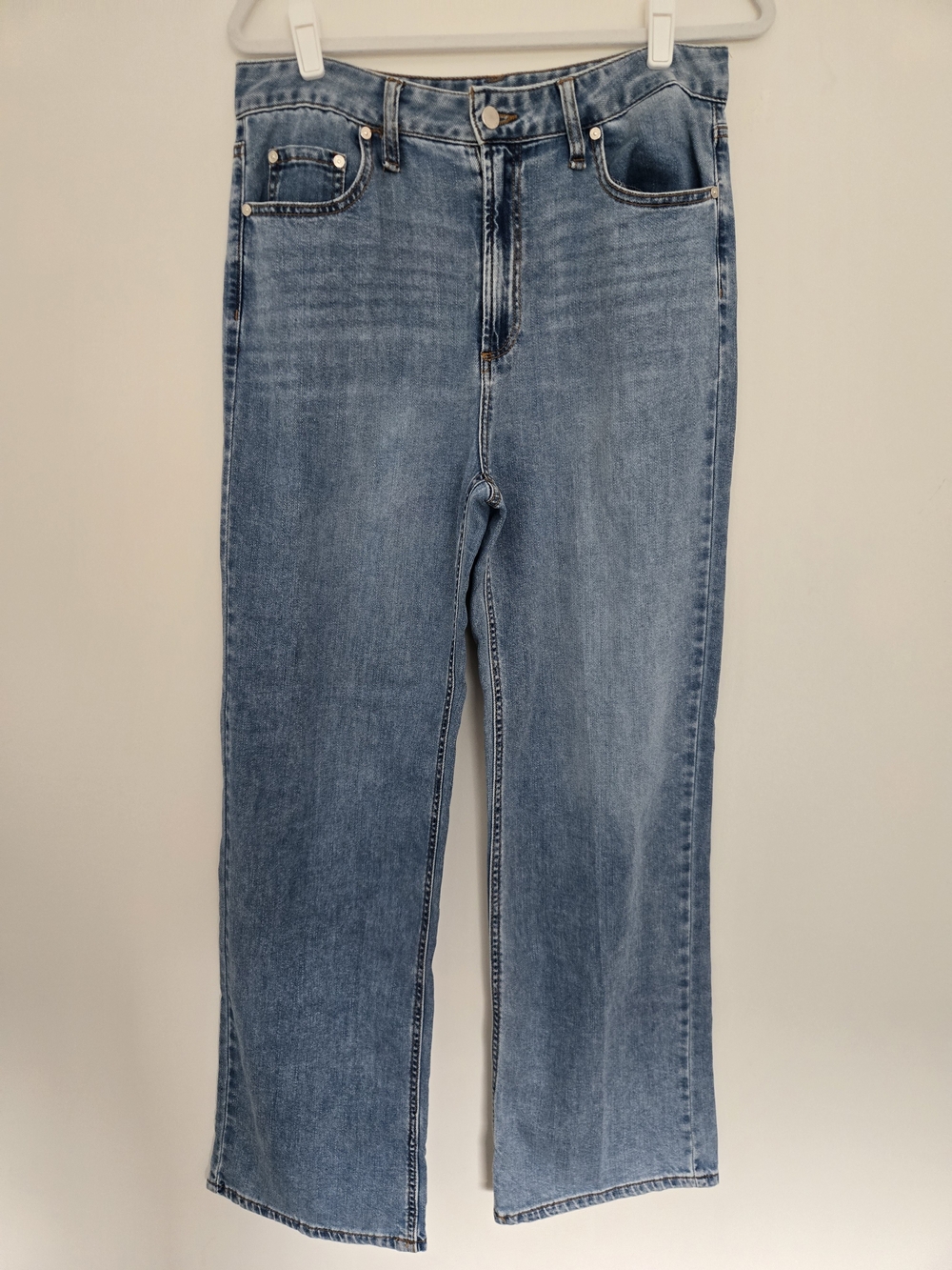 OAT Cloud Luxe Denim Classic High-Rise Wide-Leg Blue Jeans Normcore Minimalist